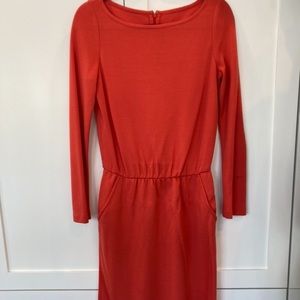 St. John Salmon Pink dress with 3/4 length sleeve